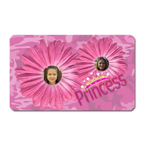 Princess Pink Camo Rectangular Magnet By Kim Blair Front