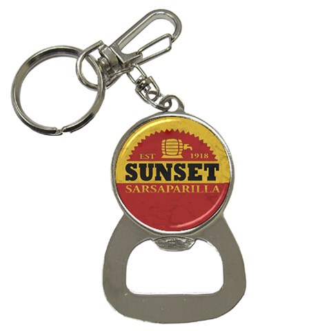 Sunset Sarsaparilla Bottle Opener Keychain By John Kres Front