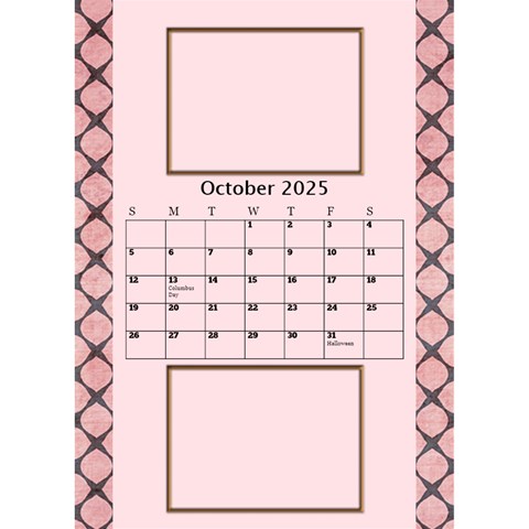 Tones Of Red Desktop Calendar By Deborah Oct 2025