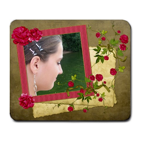 Shabby Rose 9.25 x7.75  Mousepad - 1