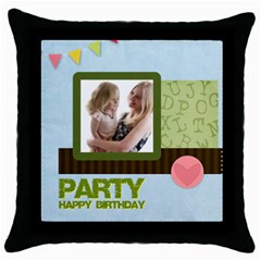 birthday party  - Throw Pillow Case (Black)