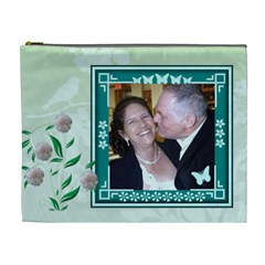 Green butterfly frame Cosmetic bag (XL)