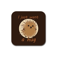 Just a Hug Coaster - Rubber Square Coaster (4 pack)