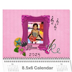 Wall Calendar (8.5 x 6)- My Rock Princess - Wall Calendar 8.5  x 6 