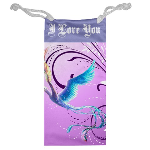 Mystical Bird Jewelry Bag By Kim Blair Back