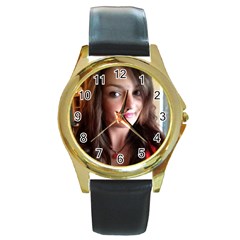 tony - Round Gold Metal Watch