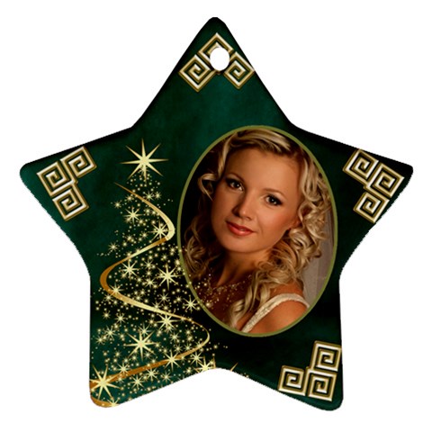 My Sparkle Of Christmas Star Ornament (2 Sided) By Deborah Front