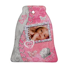 Spring Pink Baby Love Bell Ornament - Ornament (Bell)