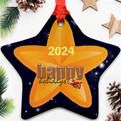  Happy Holidays 2012 double sided star ornament - Star Ornament (Two Sides)