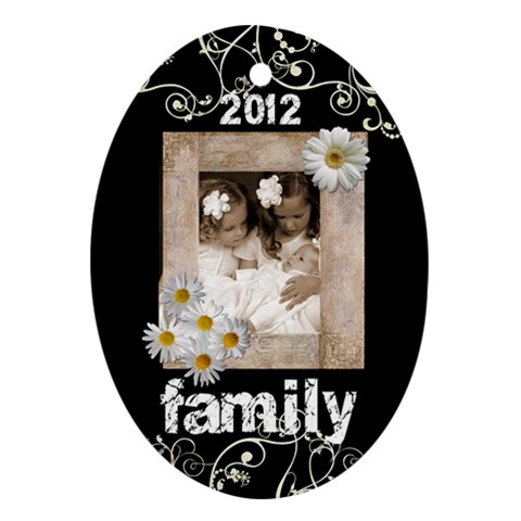 Family 2012 Oval Ornament By Catvinnat Front