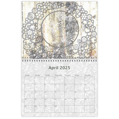 Weathered Floral 2025 Calendar By Catvinnat Apr 2025