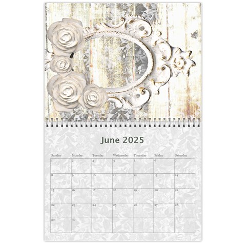 Weathered Floral 2025 Calendar By Catvinnat Jun 2025