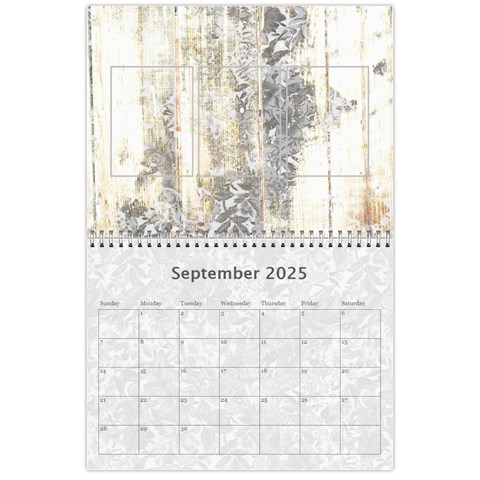 Weathered Floral 2025 Calendar By Catvinnat Sep 2025