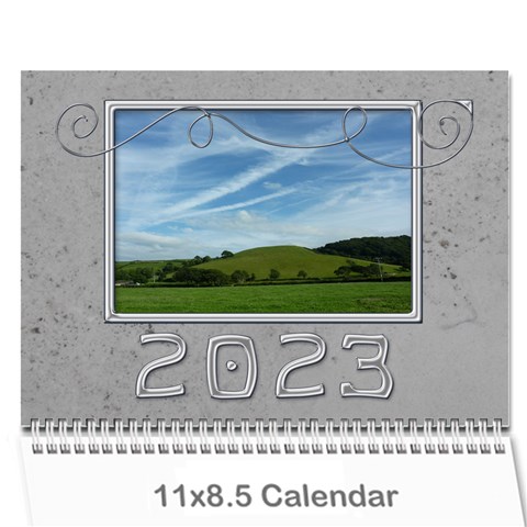 Simple Silver 2025 Calendar By Catvinnat Cover