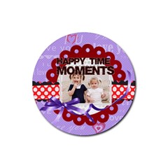 happy memonts - Rubber Coaster (Round)