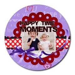 happy memonts - Round Mousepad