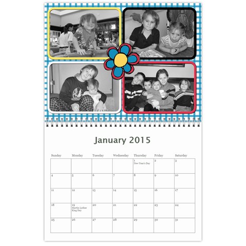 2015 Family Calendar 3 By Martha Meier Jan 2015