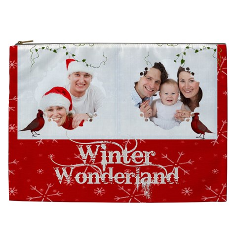 Winter Wonderland 2  Xxl Cosmetics Bag By Catvinnat Front