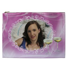 Misty Pink Cosmetic Bag XXL (7 styles) - Cosmetic Bag (XXL)