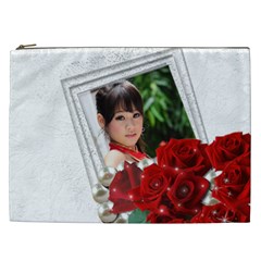 Framed with Roses Cosmetic Bag XXL (7 styles) - Cosmetic Bag (XXL)