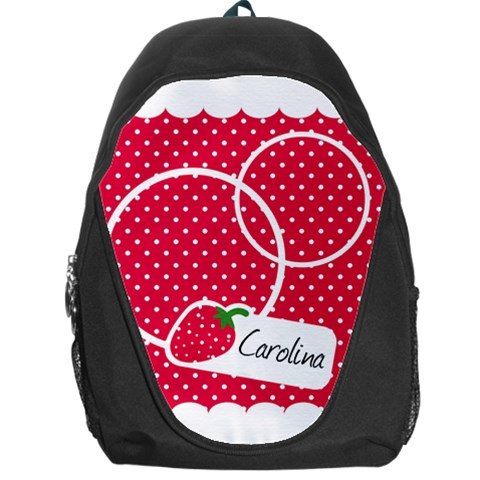 Strawberries Backpack 01 By Carol Front