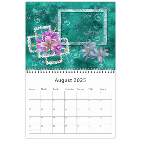 Butterflies N Frills  18 Month Calendar 2025 By Ellan Aug 2025