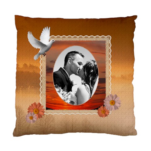 Romantic Orange Cushion Case (2 Sided) By Lil Back