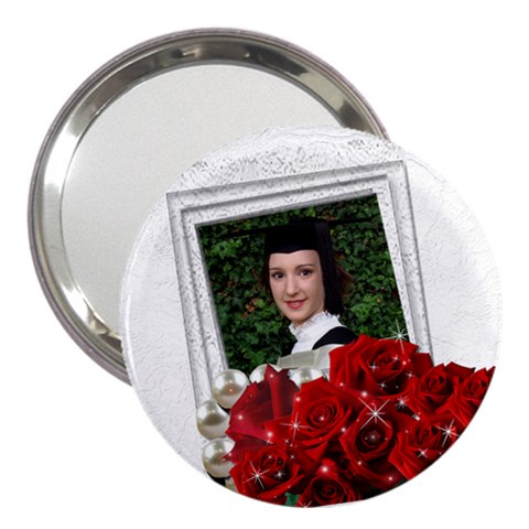 Roses 3  Handbag Mirror By Deborah Front