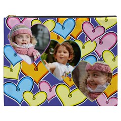 Hearts Cosmetic Bag XXXL (7 styles) - Cosmetic Bag (XXXL)