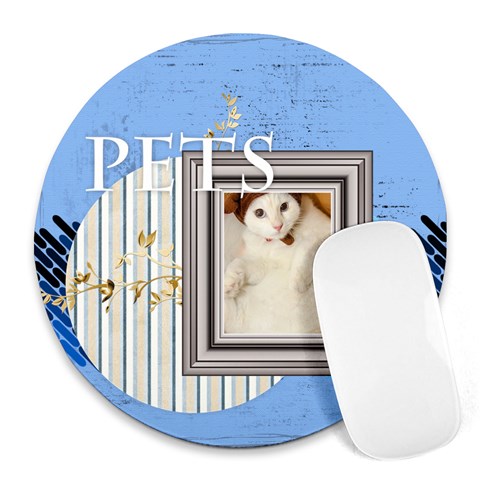 Pets By Joely 8 x8  Round Mousepad - 1