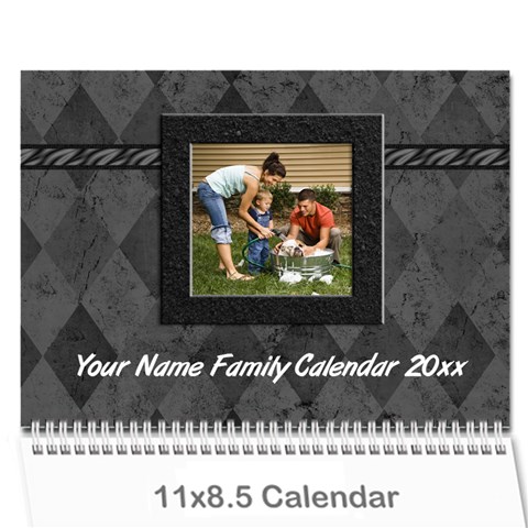 Black Elegance Custom Photo Calendar By Angela Cover