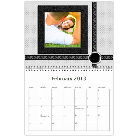 Black Elegance Custom Photo Calendar By Angela Feb 2013