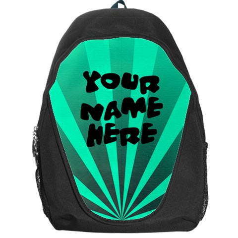 Bright Aqua Personalized Name Backpack Rucksack By Angela Front