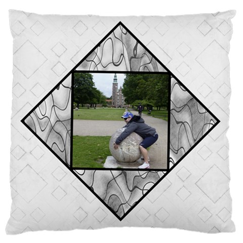 Black And White Large Cushion Case (2 Sided) By Deborah Front