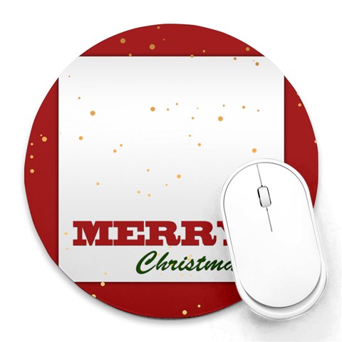 Xmas By Wood Johnson 8 x8  Round Mousepad - 15