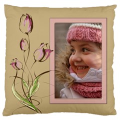 Tulip in Pink Large Cushion Case (5 styles) - Large Cushion Case (One Side)