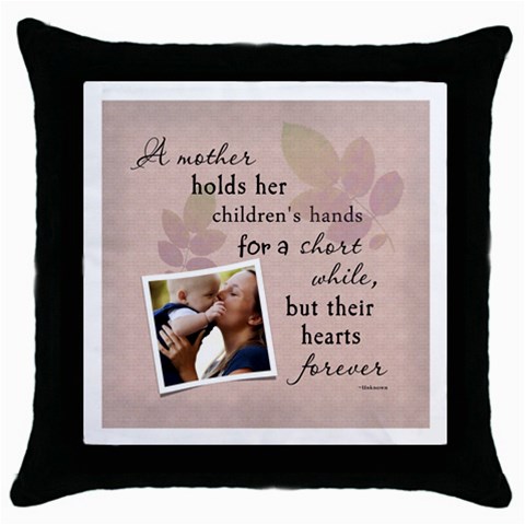 Mother Throw Pillow Case By Lil Front