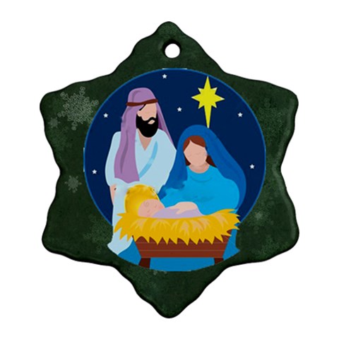 Nativity Snowflake Ornament (2 Sides) By Kim Blair Front