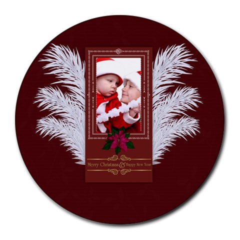 Xmas By Debe Lee 8 x8  Round Mousepad - 1