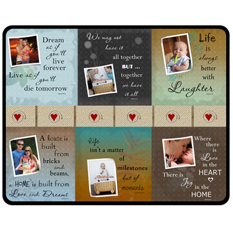 Beautiful Quotes Medium Fleece Blanket By Lil 60 x50  Blanket Front