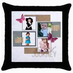 kids - Throw Pillow Case (Black)