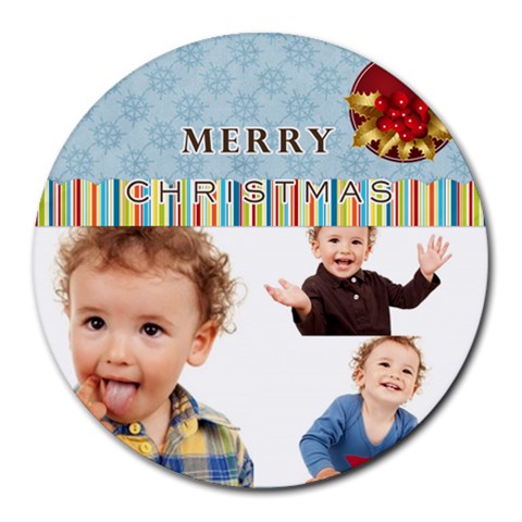 Xmas By Jo Jo 8 x8  Round Mousepad - 1