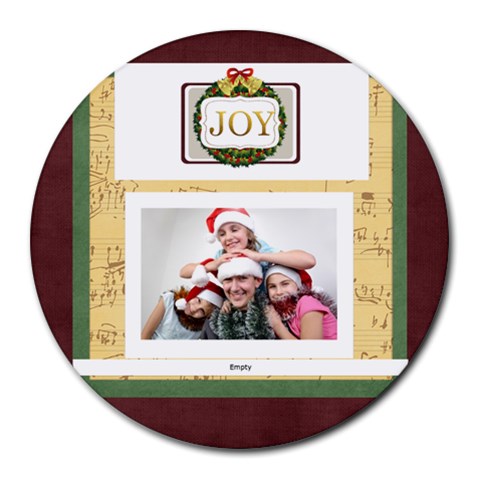 Xmas By Jo Jo 8 x8  Round Mousepad - 1