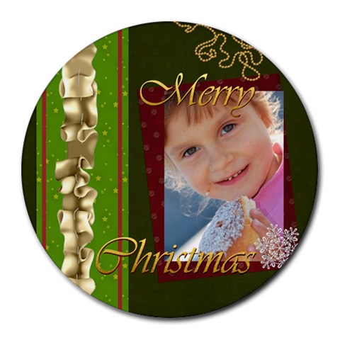 Xmas By Jo Jo 8 x8  Round Mousepad - 1