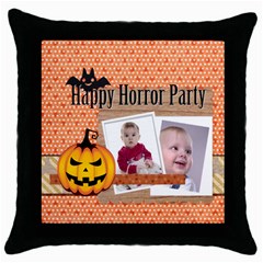 halloween (5 styles) - Throw Pillow Case (Black)