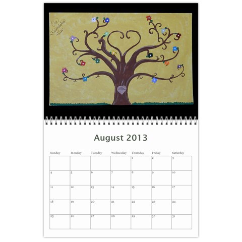 2013 Calendar By Rebecca Allen Aug 2013