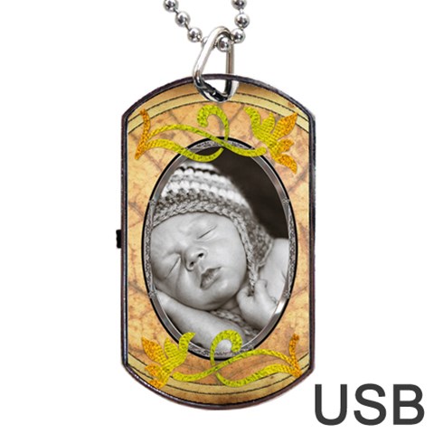 Pretty Dog Tag Usb Flash (2 Sides) By Lil Front