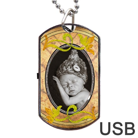 Pretty Dog Tag Usb Flash (2 Sides) By Lil Back