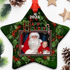 Happy Holidays Star Ornament (1 Sided)