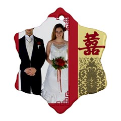 wedding - Snowflake Ornament (Two Sides)